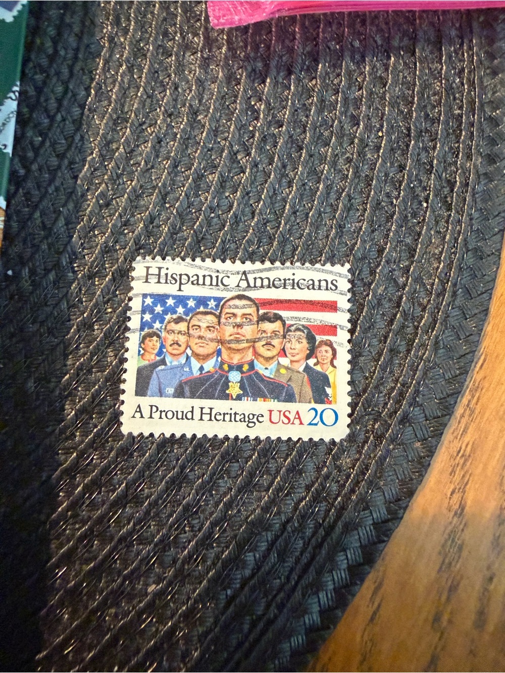Vintage 1984 Hispanic Americans 20 Cent Canceled Stamp